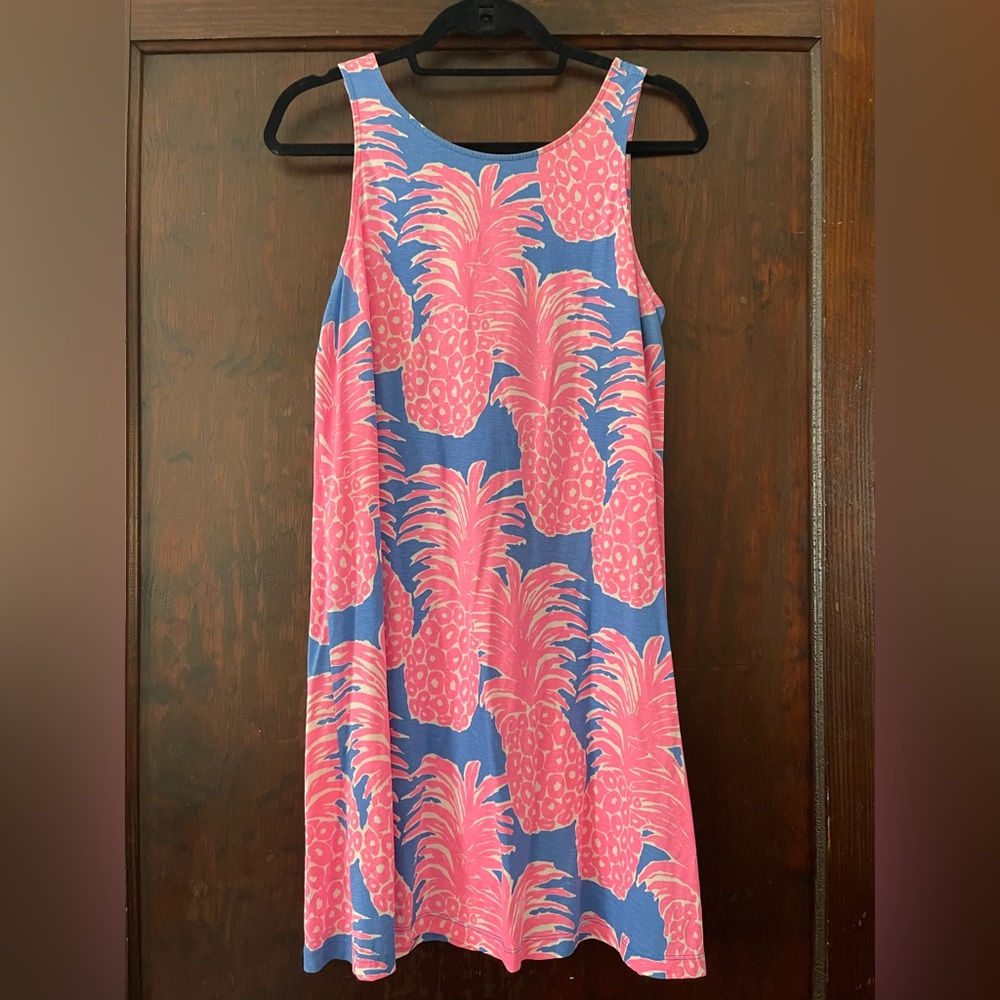 Lilly Pulitzer Kristen Swing Dress | Pineapple Pink Blue Haven | Large